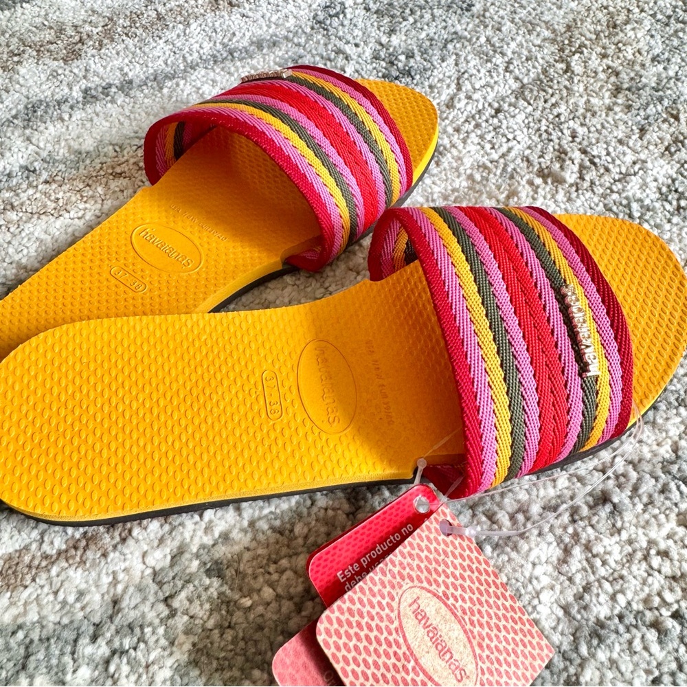 NWT Havaianas You Malta Mix Sandals, Orange Citrus, Multiple Sizes - Picture 3 of 10